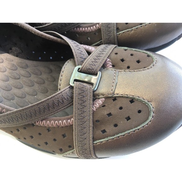 Privo Brown And Metallic Slip On Ballet Flats Size 8 M - Picture 2 of 8